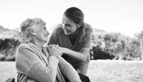 nursing patting on clients